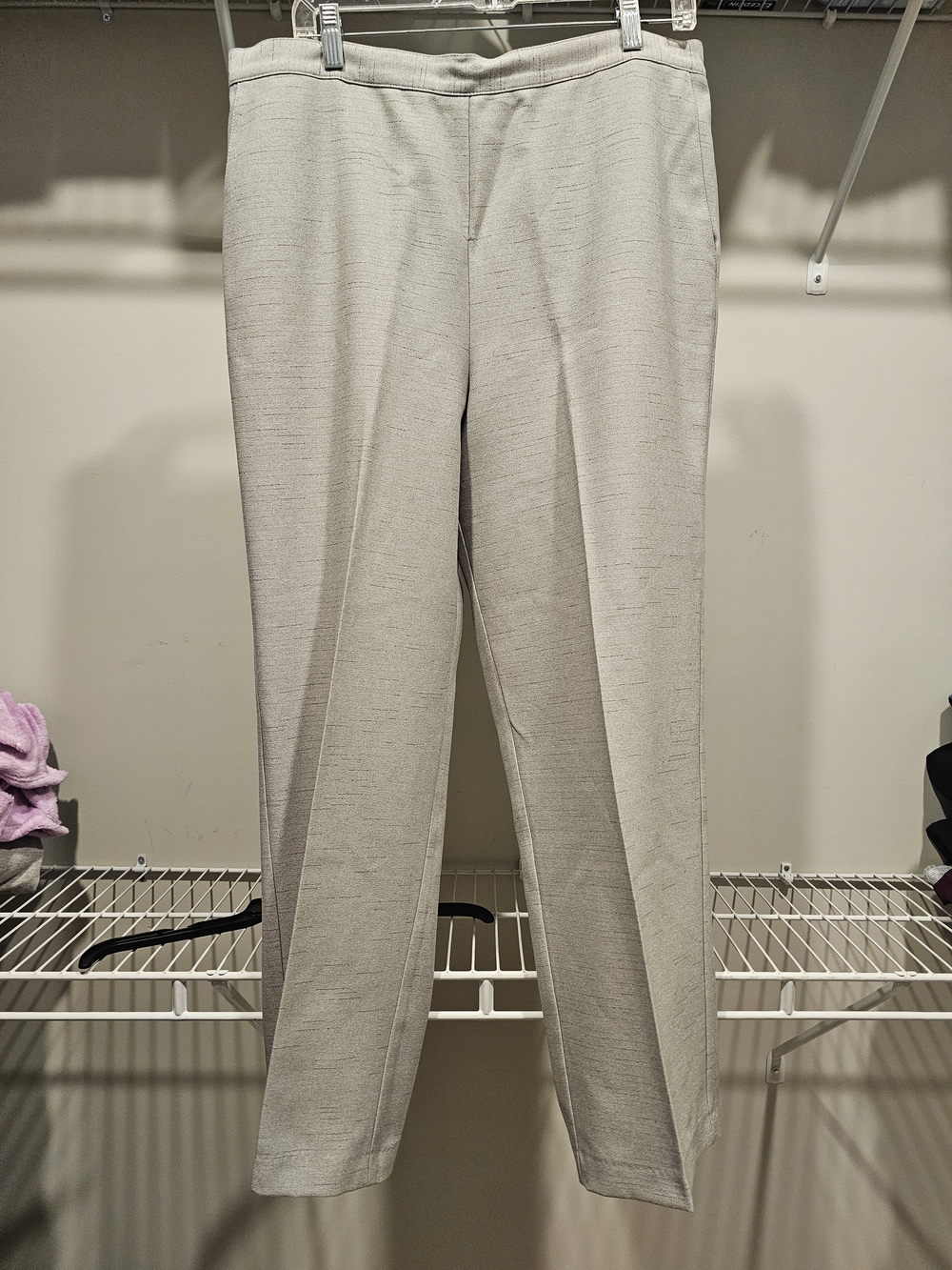Alfred Dunner Light Gray Women's Dress Pants - Straight Leg 1*
